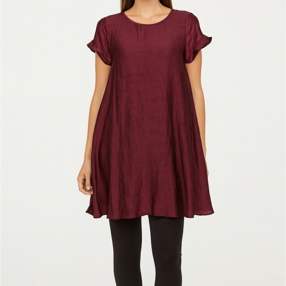 Banana Republic Cherry Red Satin Mini Dress Size M Layering Holiday Slip Dress